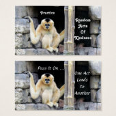 White Cheeked Gibbon Random Acts of Kindness Kaart (Voorkant /achterkant)