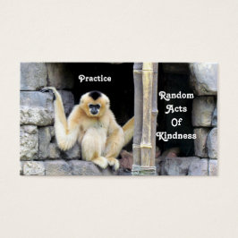 White Cheeked Gibbon Random Acts of Kindness Kaart