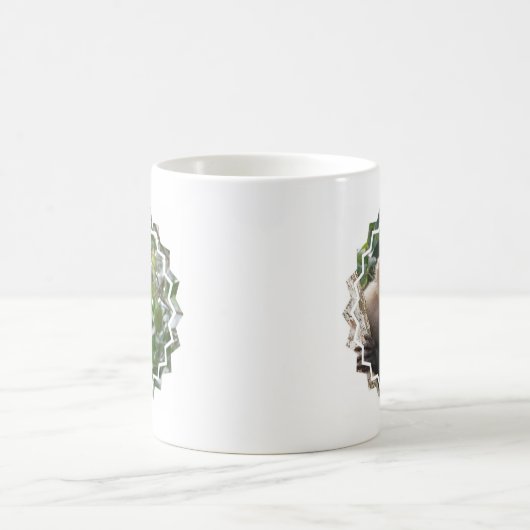 White Cheekin Capuchin Monkey Coffee Mok (Center)