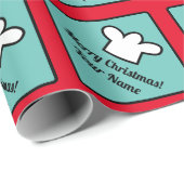 White chef kook pet op maat van kerstmis cadeaupapier (Rol Hoek)