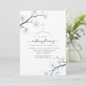 White Cherry Blossom Bevestiging Kaart (Staand voorkant)