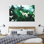 White Cherry Blossom Canvas Afdruk (Insitu (Slaapkamer))