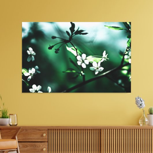 White Cherry Blossom Canvas Afdruk (Insitu (Woonkamer))