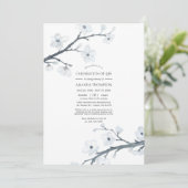 White Cherry Blossom Celebration of Life Foto Kaart (Staand voorkant)