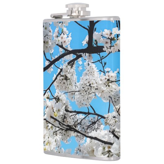 White Cherry Blossom Flask Heupfles (Links)