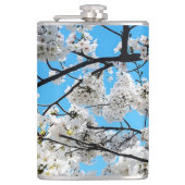 White Cherry Blossom Flask Heupfles (Voorkant)