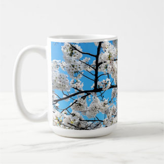 White Cherry Blossom Flower Mug Koffiemok