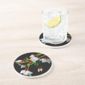 White Cherry Blossom foto Zandsteen Onderzetter (Zijkant)