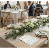 White Cherry Blossom & Gold Script Elegant Wedding Kaart