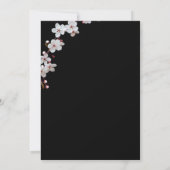 white Cherry Blossom &golden FWedding Jubileum Kaart (Achterkant)