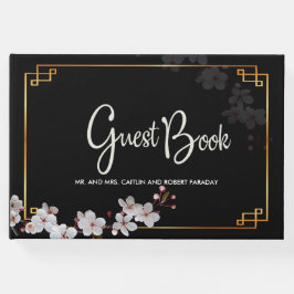 white Cherry Blossom &golden Lijst Gastenboek