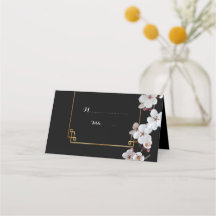 white Cherry Blossom &golden Lijst