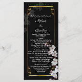 white Cherry Blossom &golden Lijst Programmakaart (Voorkant)