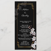 white Cherry Blossom &golden Lijst Programmakaart (Voorkant)