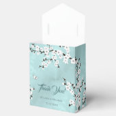 White Cherry Blossom Ice Blue | Bedankt voor het h Bedankdoosjes (Geopend)