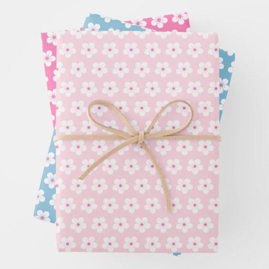 White Cherry Blossom Inpakpapier Vel (In situ)