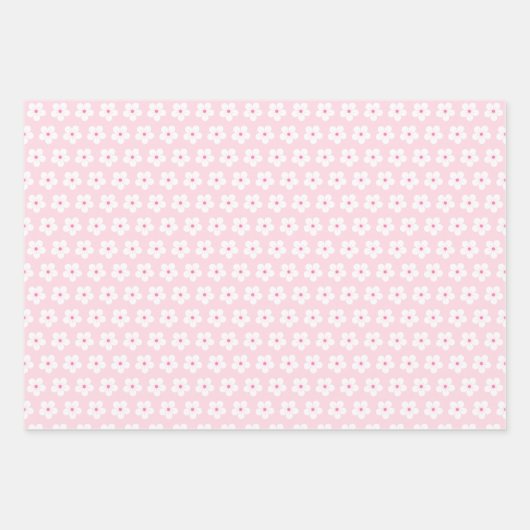 White Cherry Blossom Inpakpapier Vel (Voorkant)