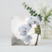 White cherry blossom natuur fotokaart (Staand voorkant)