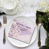 White Cherry Blossom op Mauve Paarse foto website All In One Uitnodiging