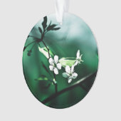 White Cherry Blossom Ornament (voorkant)