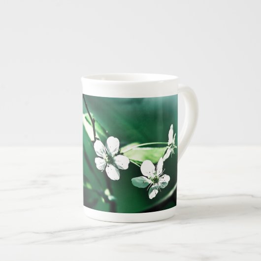 White Cherry Blossom Porselein Kop (Voorkant rechts)