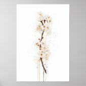 White Cherry Blossom Poster (Voorkant)