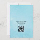 White Cherry Blossom QR Code RSVP Weddenschap Kaart (Achterkant)