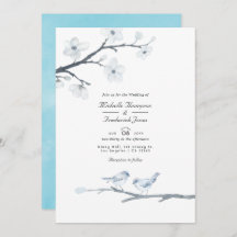 White Cherry Blossom QR Code RSVP Weddenschap