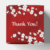 White Cherry Blossom Red Bedankt voor de verjaarda Bedankdoosjes (Bovenkant)