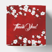 White Cherry Blossom Red Bedankt voor de verjaarda Bedankdoosjes (Bovenkant)