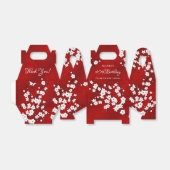 White Cherry Blossom Red Birthday Bedankt Bedankdoosjes (Uitgevouwen)