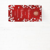 White Cherry Blossom Red | Chinees huwelijk Spandoek (Insitu)