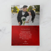 White Cherry Blossom Red Chinese Weddenschap Bedan Bedankkaart (Binnen)