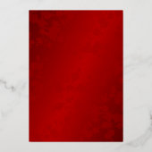 White Cherry Blossom | Rode Chinese bruiloft Folie Uitnodiging (Achterkant)