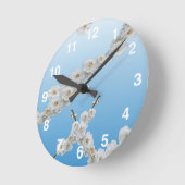 White Cherry Blossom Ronde Klok (Hoek)