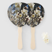 White Cherry Blossom / Sakura / サ ク ラ(桜) Handwaaier (Voorkant en achterkant)