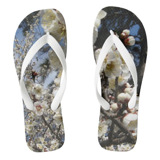White Cherry Blossom / Sakura / サ ク ラ(桜) Teenslippers (Voetbed)