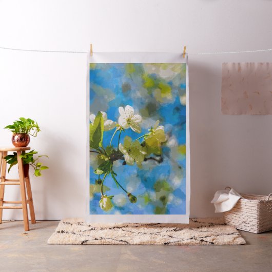 White Cherry Blossom Stof (Voorbeeld)