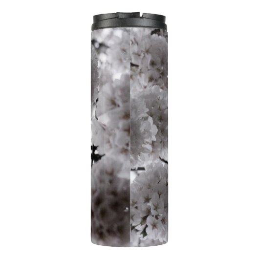 White Cherry Blossom Thermosbeker (Achterkant)