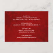 White Cherry Blossom Wedding Details Informatiekaartje (Achterkant)