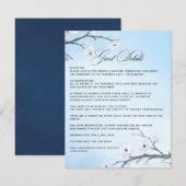 White Cherry Blossom Wedding Guest Details Enclos Informatiekaartje (Voorkant / Achterkant)