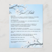 White Cherry Blossom Wedding Guest Details Enclos Informatiekaartje (Voorkant)