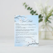 White Cherry Blossom Wedding Guest Details Enclos Informatiekaartje (Staand voorkant)
