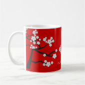 White Cherry Blossom Zen Sakura Asian Wedding Mok (Links)