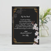 White Cherry Blossoms & gold wordt mijn bruidsmeis Kaart (Staand voorkant)