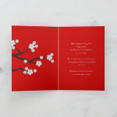 White Cherry Blossoms Sakura Spring Flowers Branch Kaart (Binnen)