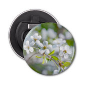White Cherry Flower Button Flesopener (Voorkant)