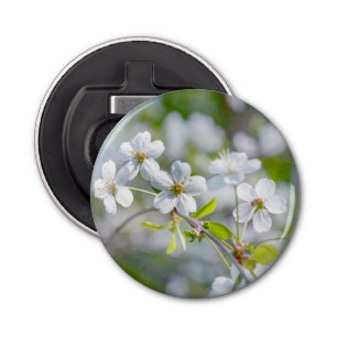 White Cherry Flower Button Flesopener
