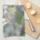 White Cherry Flower Theedoek (Quarter Fold)