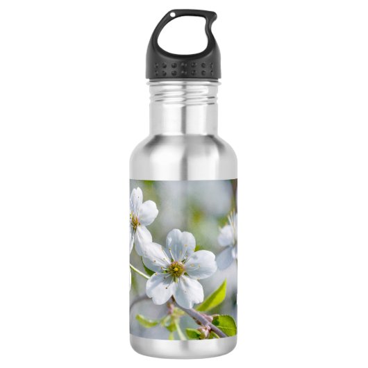 White Cherry Flower Waterfles (Voorkant)